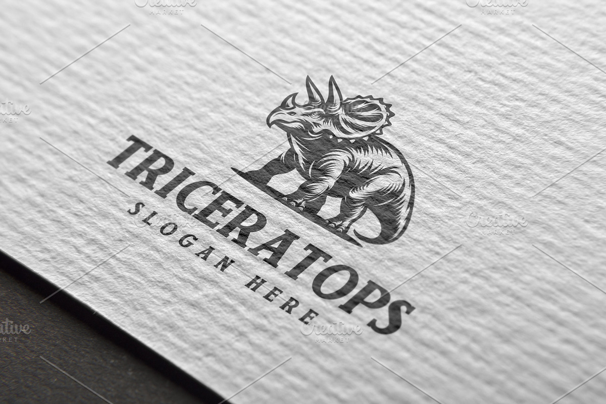 Triceratops Logo, a Branding & Logo Template by Pixes (Photo 2 of 2)