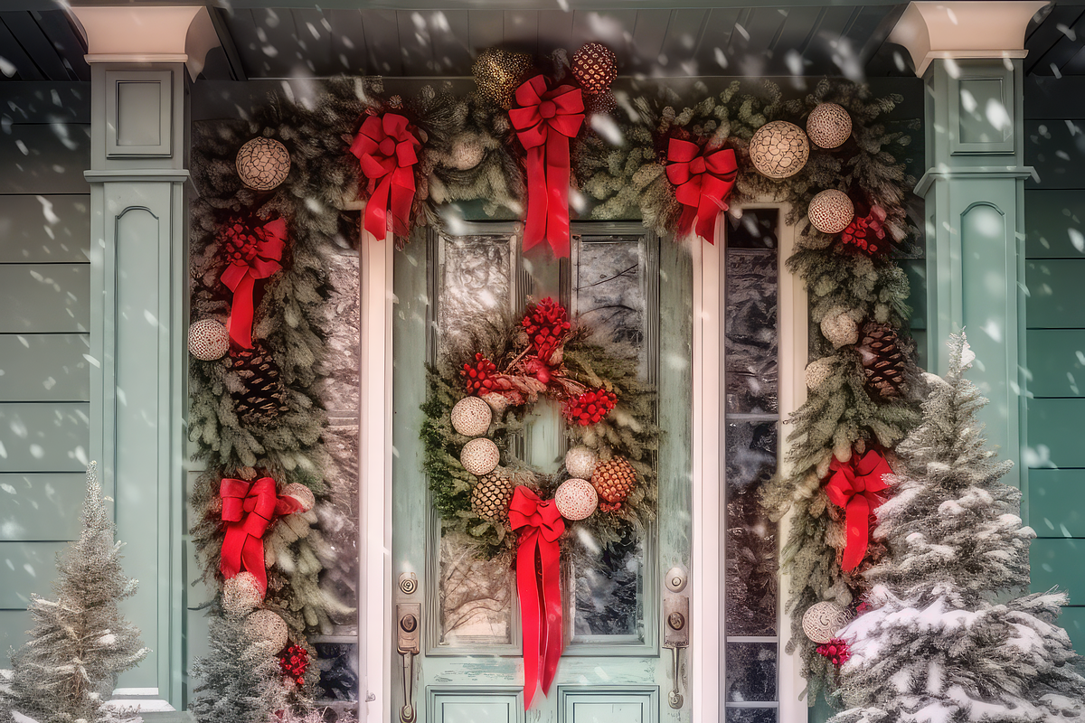 Christmas Front Door, a Background Graphic by Printable Treasure (Photo 5 of 5)