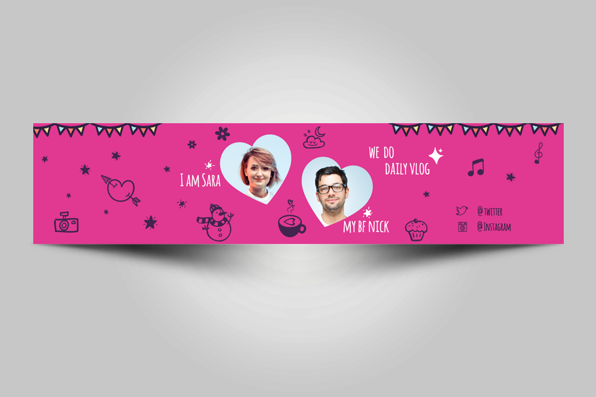 Youtube Vlog Channel Art, a Social Media Template by Jaisivakumar (Photo 4 of 6)
