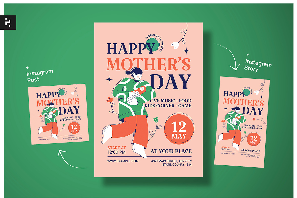 Red Creative Mothers Day Flyer, a Flyer Template by Neermana (Photo 1 of 4)