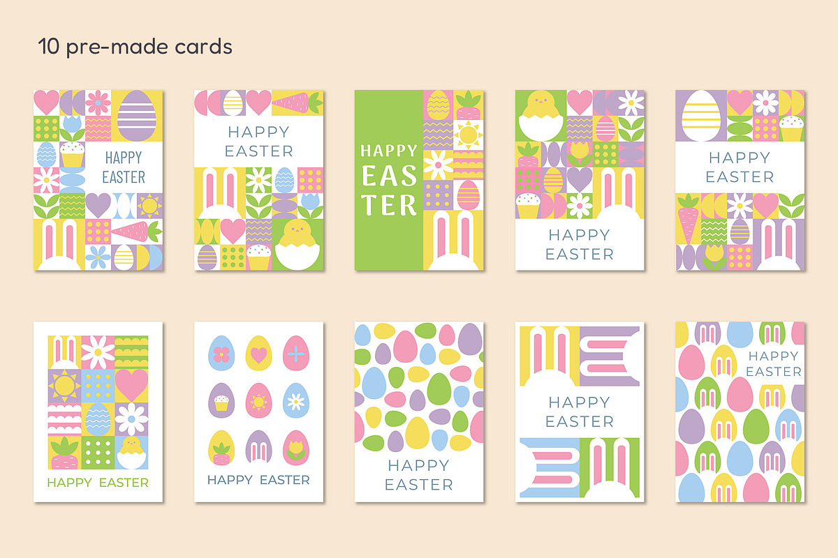 Geometric Easter Collection, a Decorative Illustration by yarynabo (Photo 3 of 7)