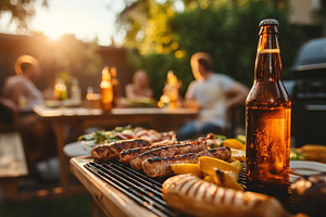 Outdoor barbecue with friends. Table, a Food & Drink Photo by MistyDay