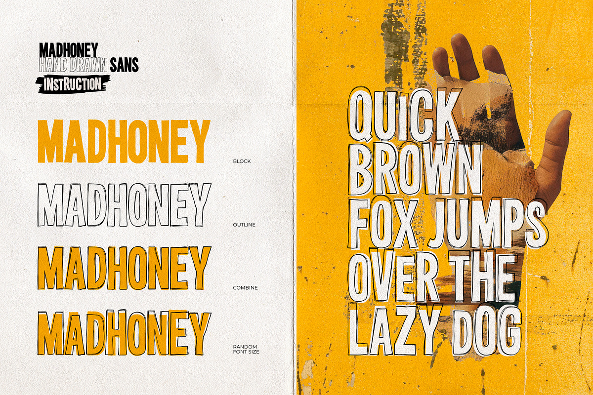 Madhoney - Hand Drawn Sans, a Handwritten Font by ikiiko (Photo 5 of 7)