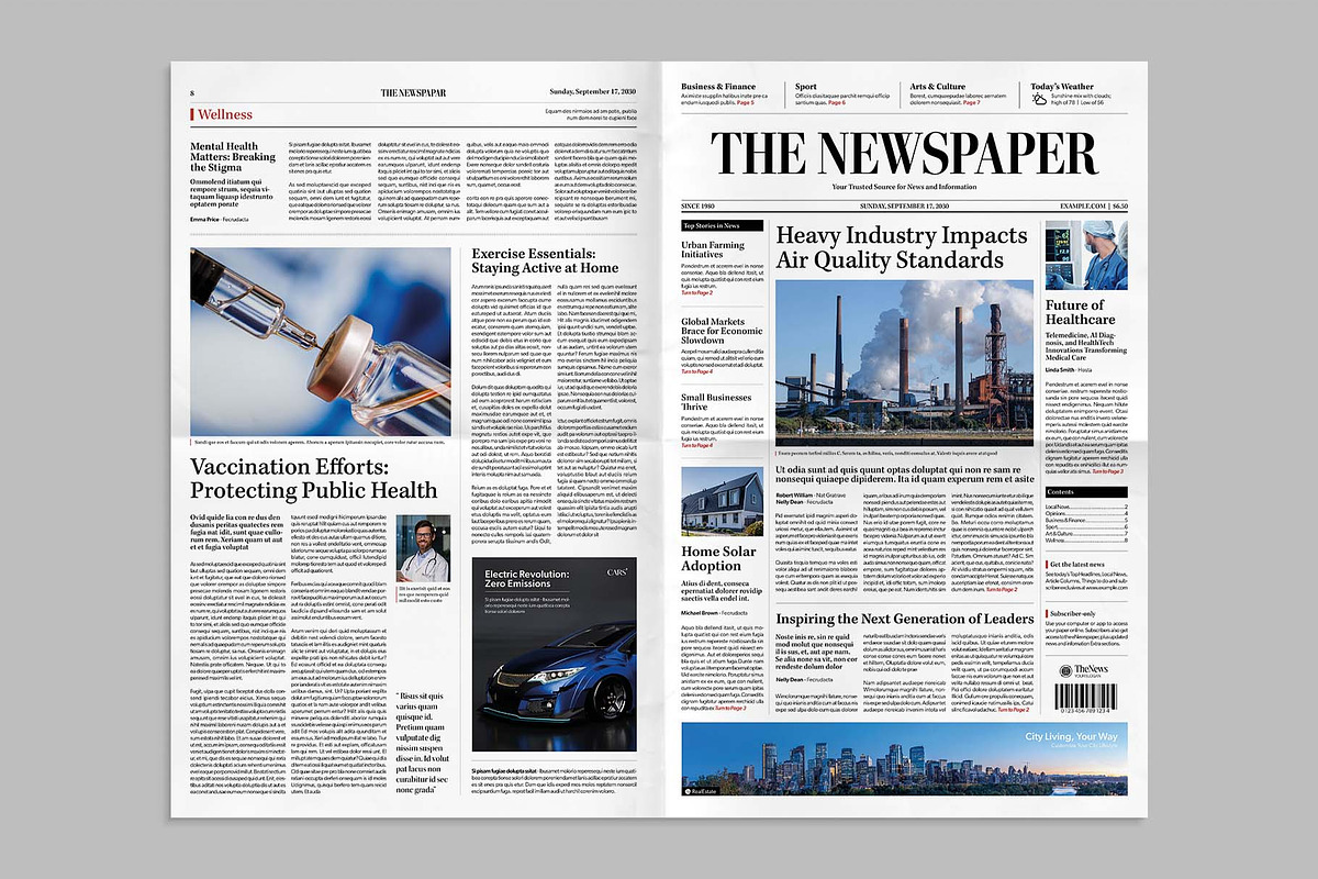 Classic Newspaper Template, a Magazine Template by BrandPacks (Photo 3 of 7)