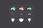 Make a hipster santa card, an Illustration by jenny lipets (Thumbnail 3 of 5)