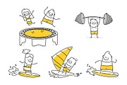 Stick Figures on the beach, a Person Illustration by Anna Semenchenko (Thumbnail 3 of 4)