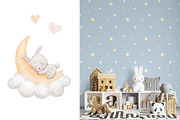 Watercolor sleeping baby animals, an Illustration by ElenaPlatovaArt (Thumbnail 2 of 12)
