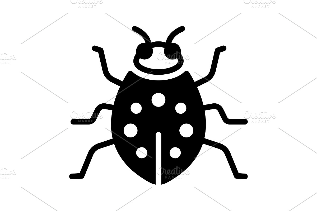 Bug beetle solid icon, a Solid Icon by Creative priyanka