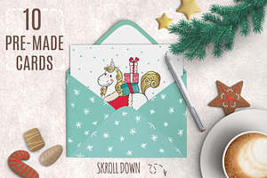 Magic Christmas Set With Unicorns