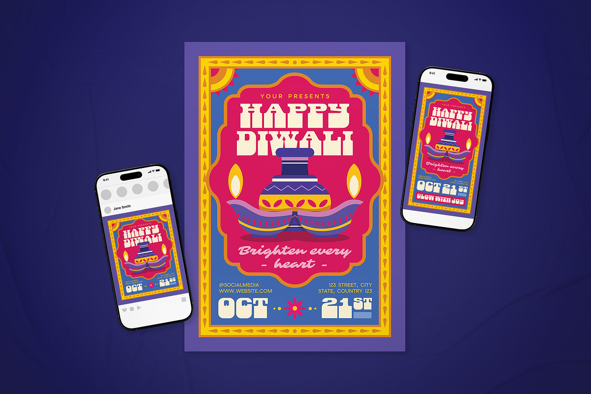 Diwali Event Flyer Set, a Flyer Template by The Good Store (Photo 1 of 2)