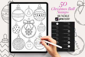 Christmas Balls Procreate Stamps