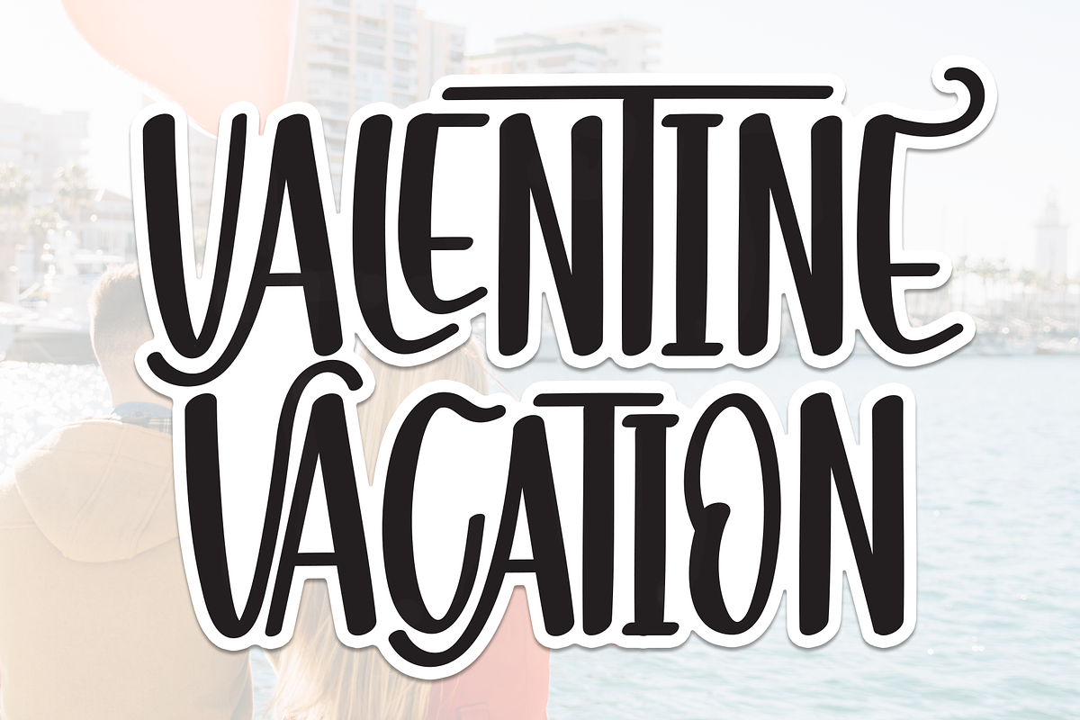 Valentine Vacation, a Script Font by Scratchones (Photo 1 of 9)