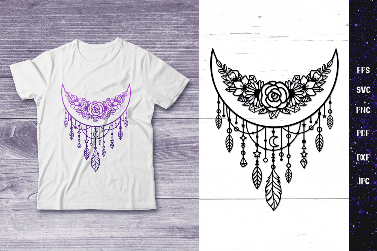 Crescent Moon Dreamcatcher, a Graphic by Digital_Craftyfox (Photo 6 of 7)