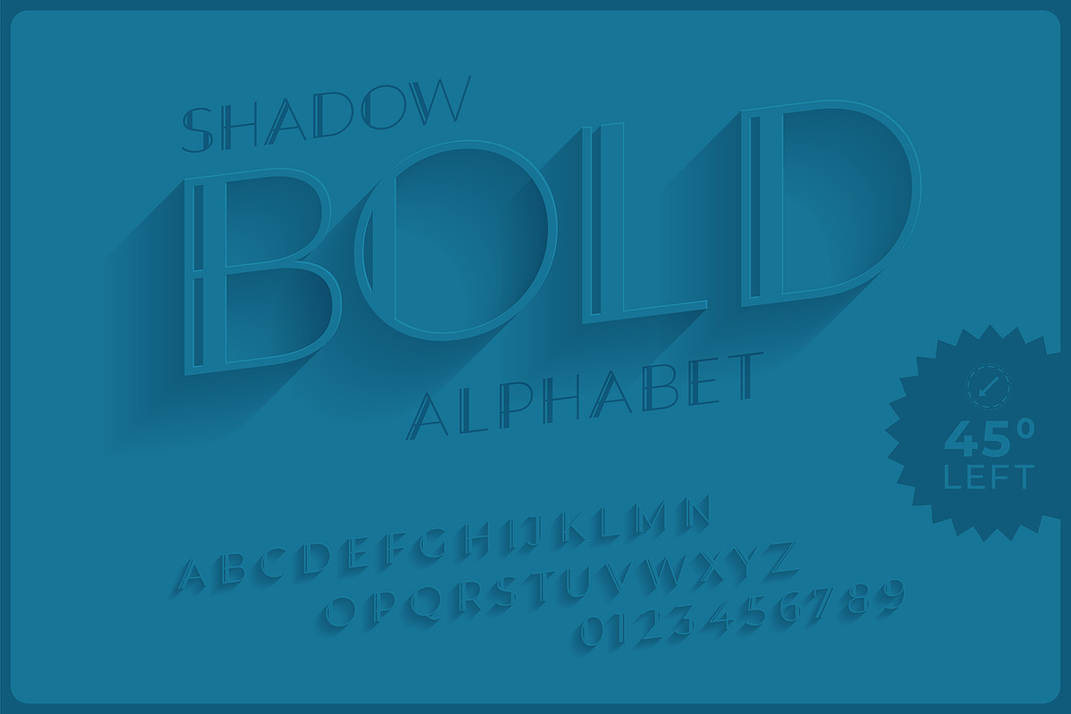 Elegant Shadow Alphabet Font, a Graphic by Pro_Vector (Photo 2 of 2)