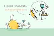 People with Lamp Ideas, a Person Illustration by Sapunkele (Thumbnail 2 of 3)