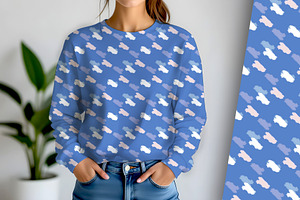Blue Modern Print Seamless Repeat, a Pattern Graphic by Sharon Schwalbe