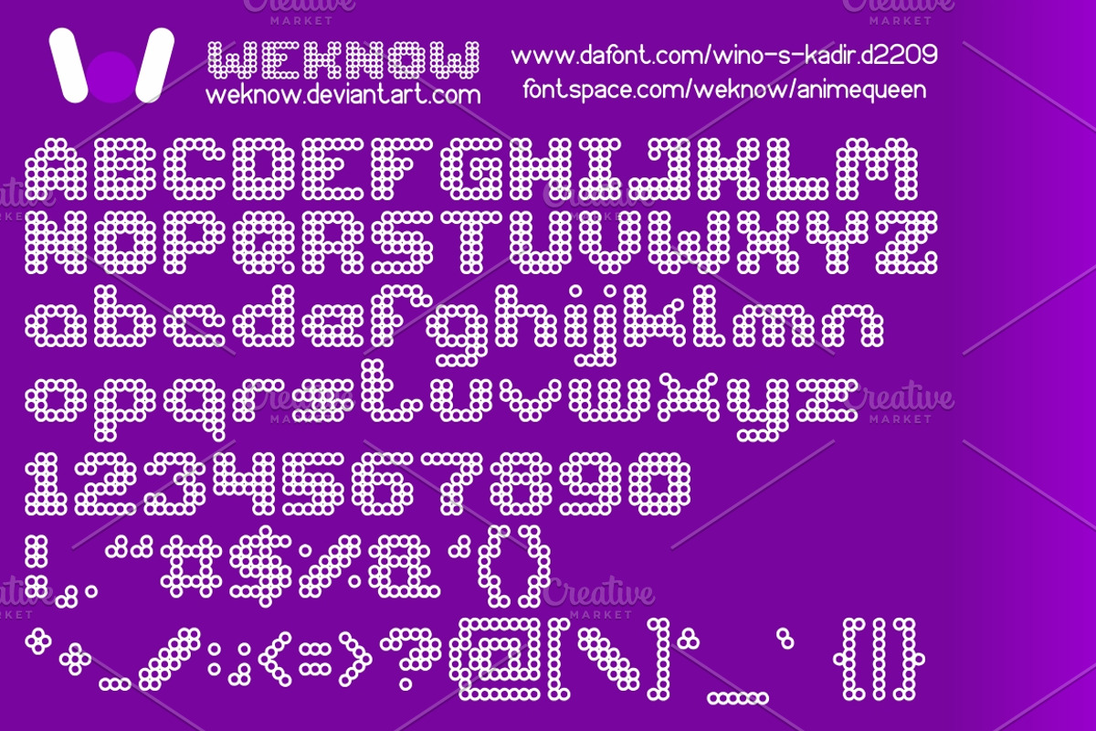 animequeen font