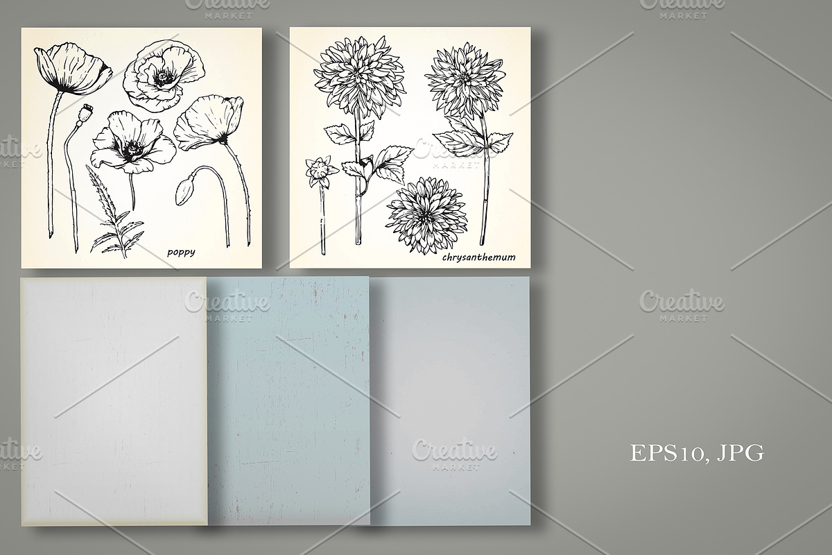 Set of Flowers, an Illustration by Victoria_Novak (Photo 5 of 5)
