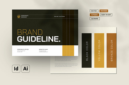 Brand Guidelines | Ai & Indd, a Brochure Template by Pixelpick
