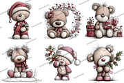Adorable Christmas Bear Clipart, an Illustration by DreamArtGraphic (Thumbnail 4 of 5)