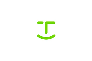T smile logo template.