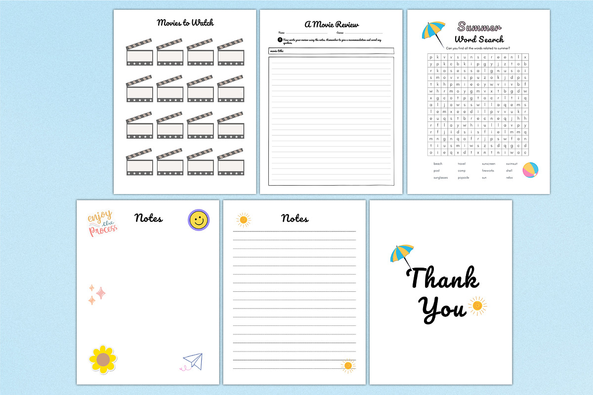 Summer Planner For Kids Canva KDP, a Stationery Template by Shumaya (Photo 6 of 6)