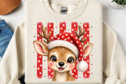 Cute Christmas Reindeer Trendy Dot, a Seasonal Illustration by Canvas Craft (Thumbnail 2 of 6)