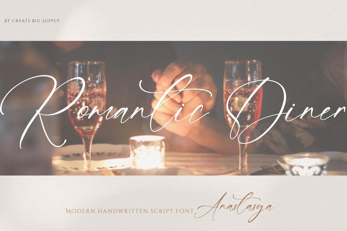 Anastasya Handwritten Signature Font, a Handwritten Font by CreateBigSupply (Photo 3 of 9)