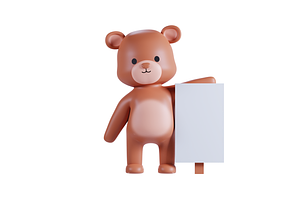 3D Pack Cute Animal Bear