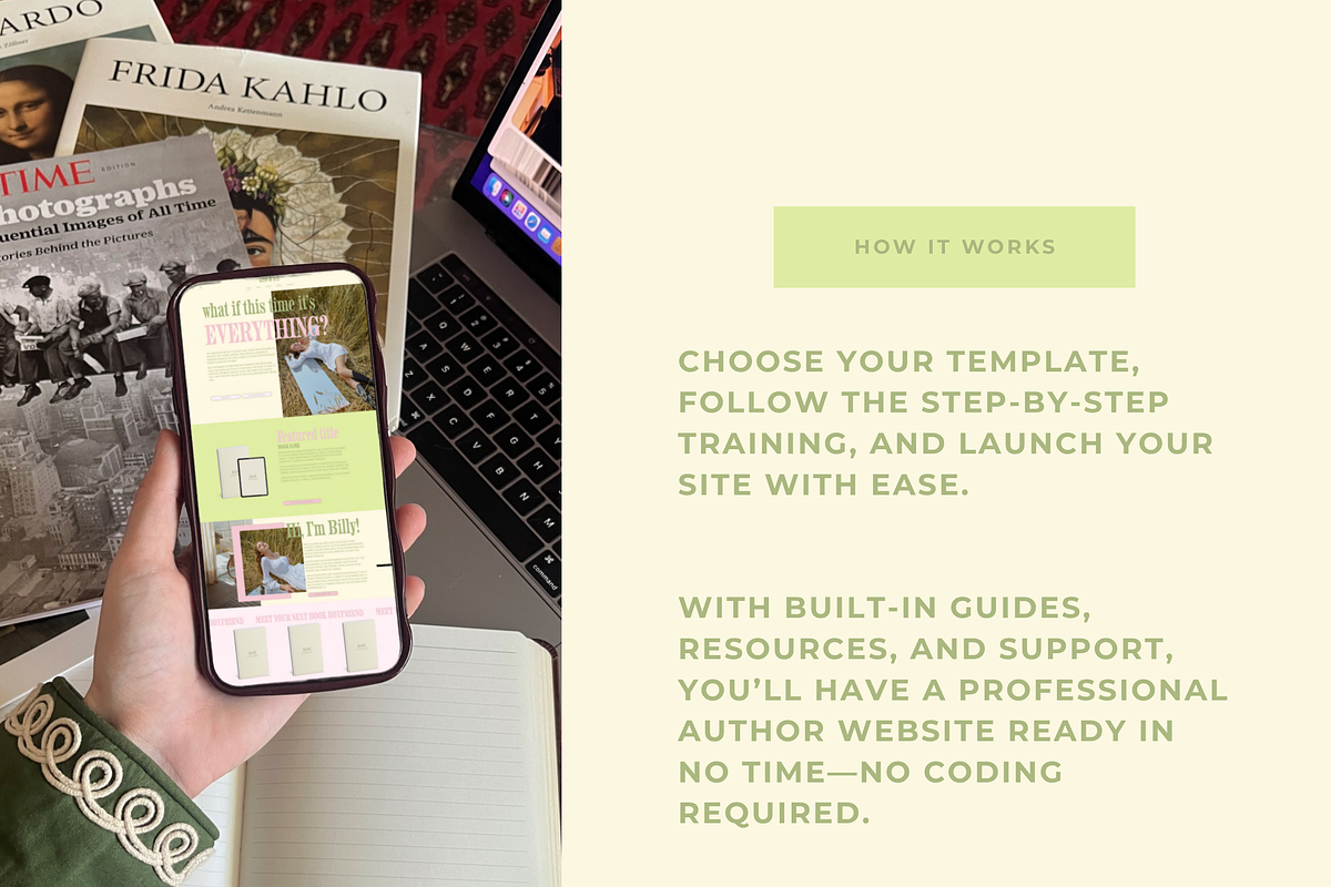 Squarespace Author Website Template, a Squarespace Template by Billie Grace Studio (Photo 6 of 8)
