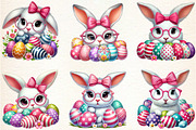 easter bunny peeking Clipart, an Illustration by DreamArtGraphic (Thumbnail 3 of 5)