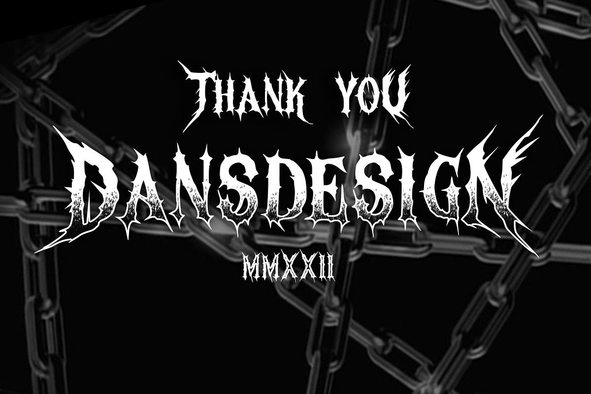SURVIVOR METAL FONT, a Blackletter Font by dansdesign (Photo 7 of 7)