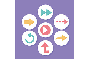 collection icons arrows, an Object Illustration by studiogstock