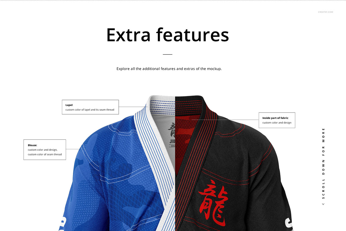 Brazilian Jiu Jitsu GI Mockup, a Bottom Mockup by creatsy5 (Photo 4 of 7)