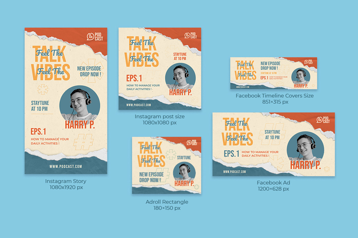 Podcast Google Ads Banner, a Marketing Template by kerismaker (Photo 2 of 4)