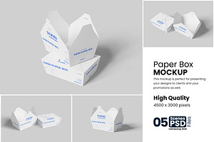 Editable Food Paper Box Mockup