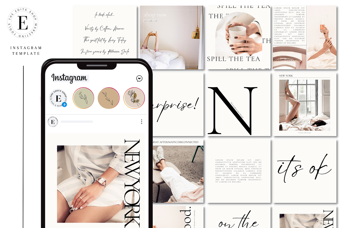 Instagram Templates, a Templates & Theme by The Edits Shop (Photo 1 of 5)