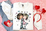 Whimsical Valentine Lovers Clipart, an Illustration by Canvas Craft (Thumbnail 6 of 6)