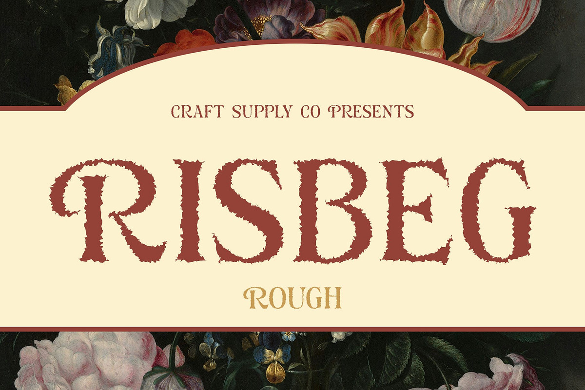 Risbeg Rough, a Serif Font by Craft Supply Co. (Photo 1 of 8)