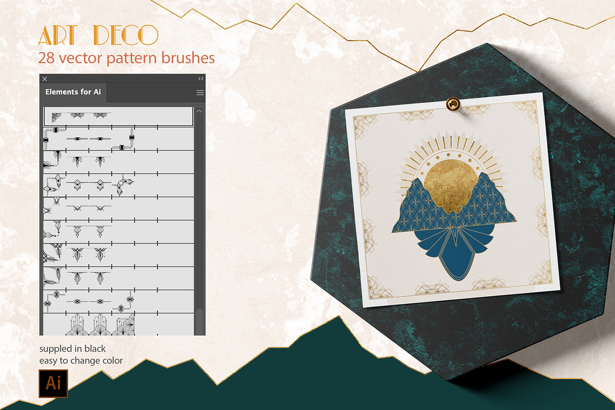 Art Deco Landscape Creator Kit, an Object Graphic by Polli Deeva (Photo 11 of 19)