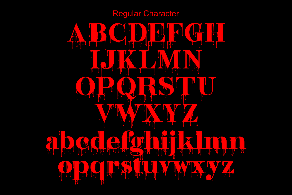 Bitterblood - Horror font, a Font by zamjumps (Photo 5 of 7)