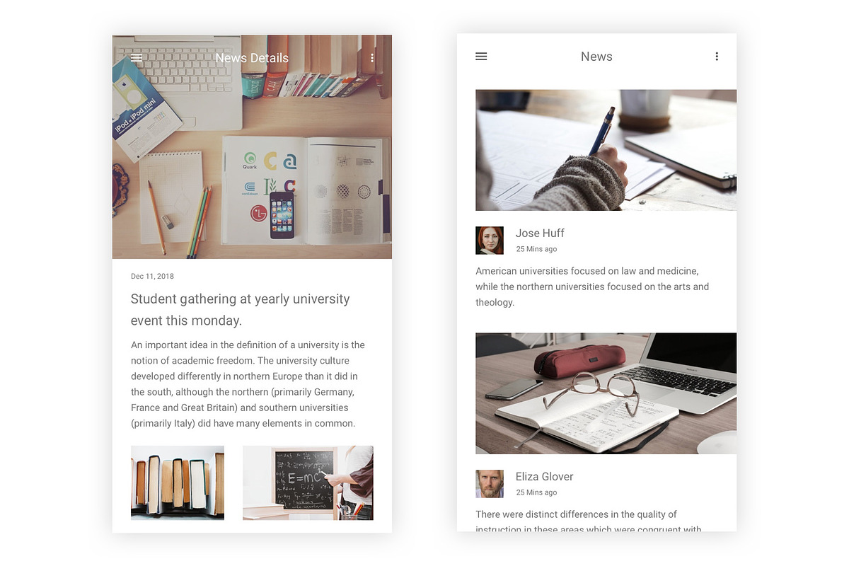 Education & Learning UI Kit (PSD), an UI Kit Template by themelove (Photo 6 of 10)