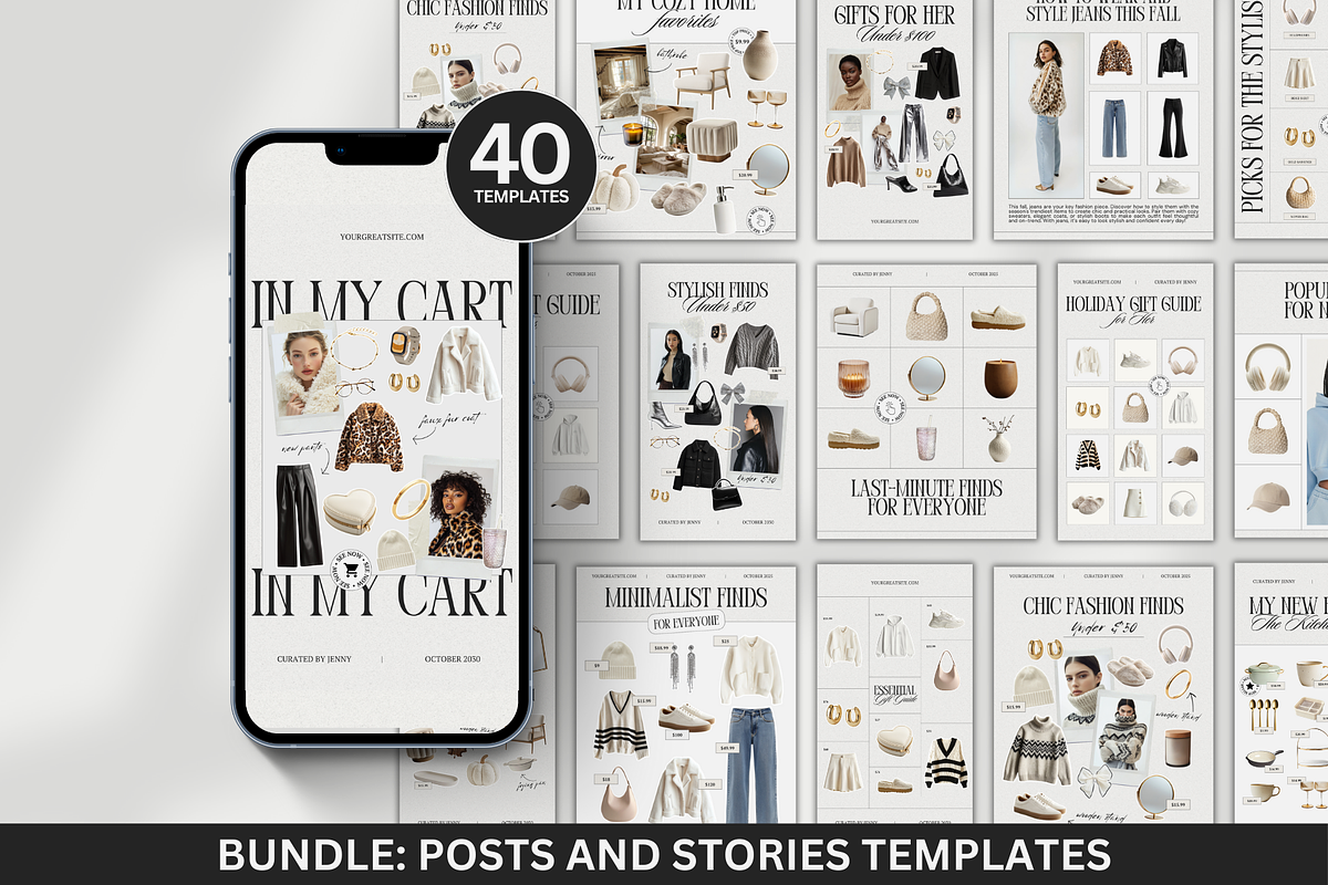 LTK Instagram Collage Canva Bundle, a Social Media Template by Xenié Creative (Photo 1 of 10)