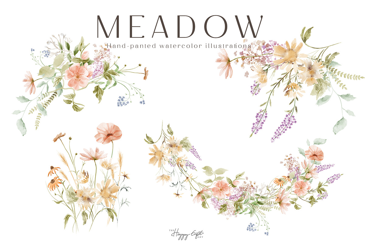 Wild floral illustrations - Meadow, an Illustration by TheHappyGiftArt (Photo 4 of 8)