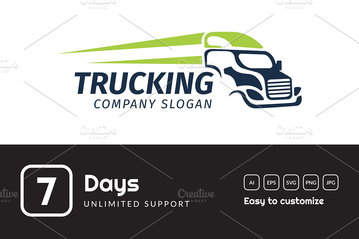 Truck Logistics Logo Template, a Branding & Logo Template by Pentaclay (Photo 3 of 3)