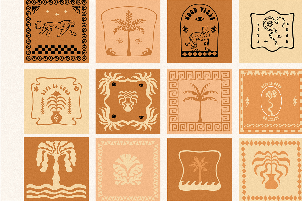 Sunny palms, elements and prints, a Graphic by venimo (Photo 8 of 10)