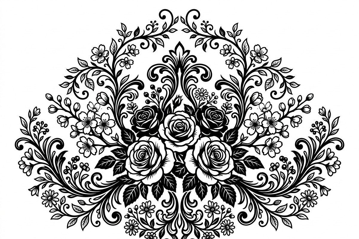 50 Elegant Floral Ornate Silhouette, a Decorative Illustration by Amazin_art (Photo 8 of 30)