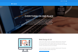 Material: Elegant Website Template