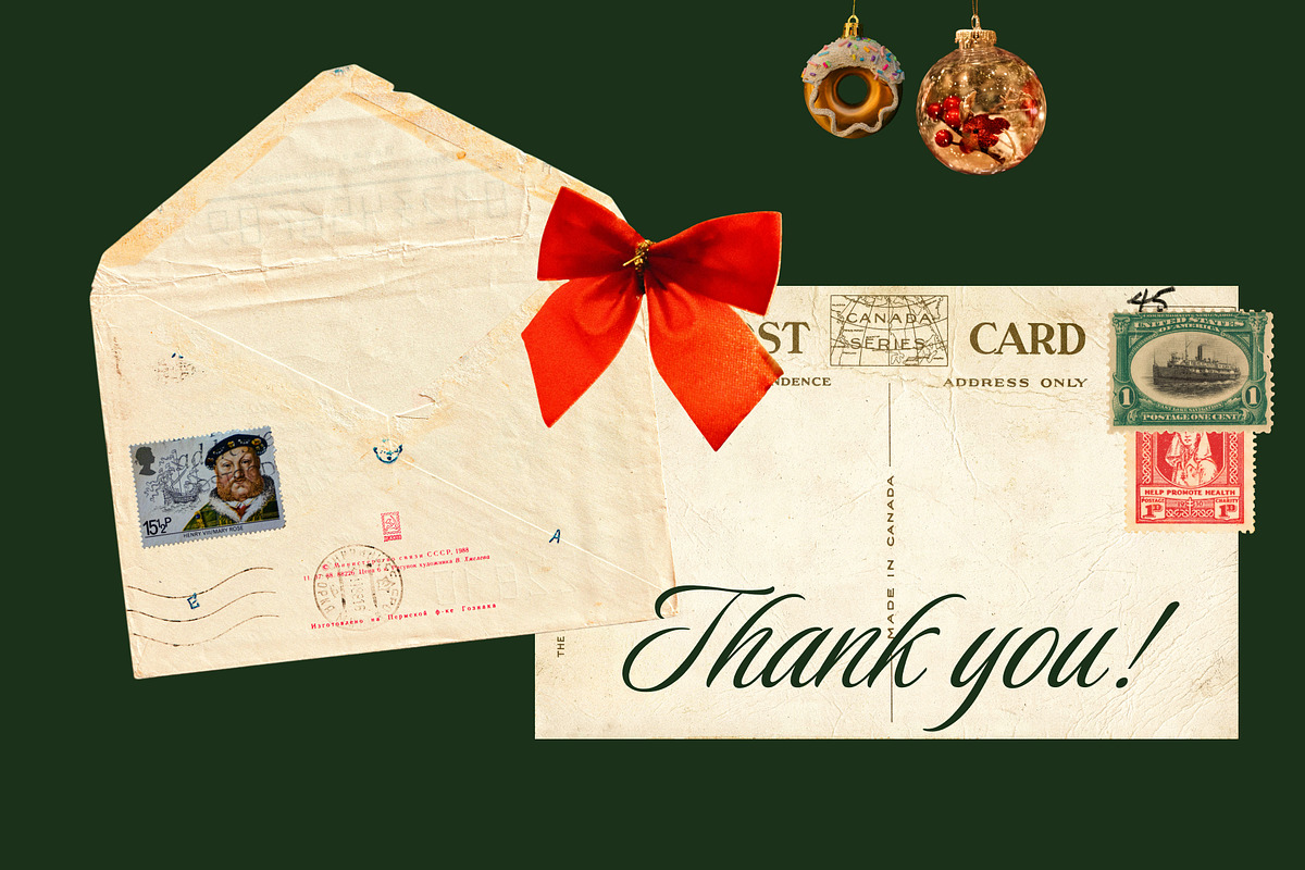 Merry Vintage Christmas Set, an Object Graphic by Anzhelika (Photo 9 of 9)