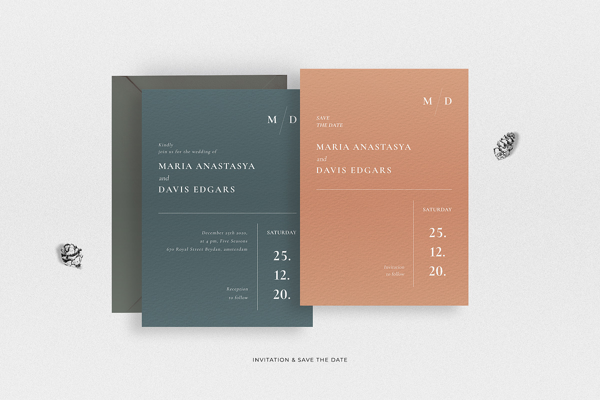 Minimal Invite Wedding Set, an Invitation Template by Azka Creative (Photo 5 of 7)